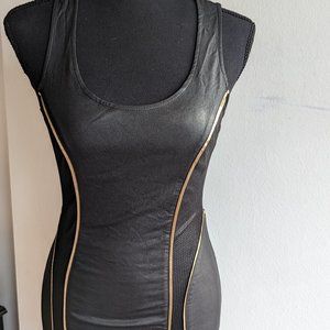 Boutique Five A'Gaci Black/Gold Mini Dress with Cut-Out
